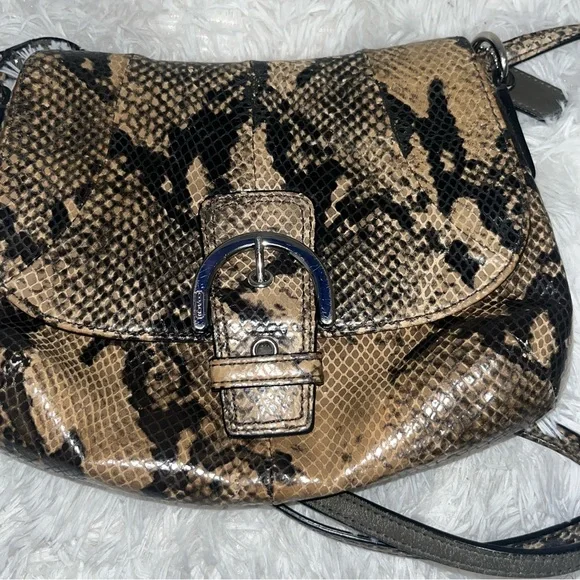 COACH Vintage Exotic Soho Python Snake Embossed Mini Crossbody - Picture 9 of 16